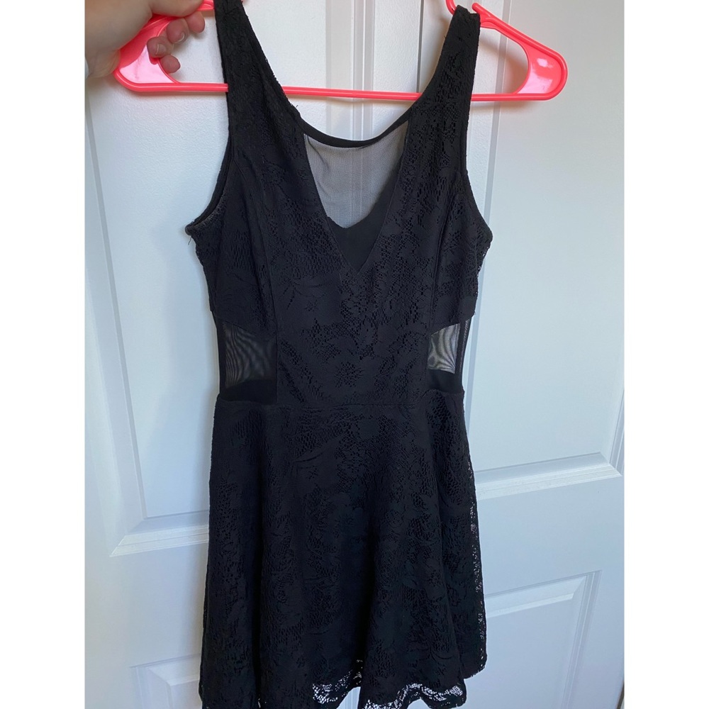 Black & lace dress